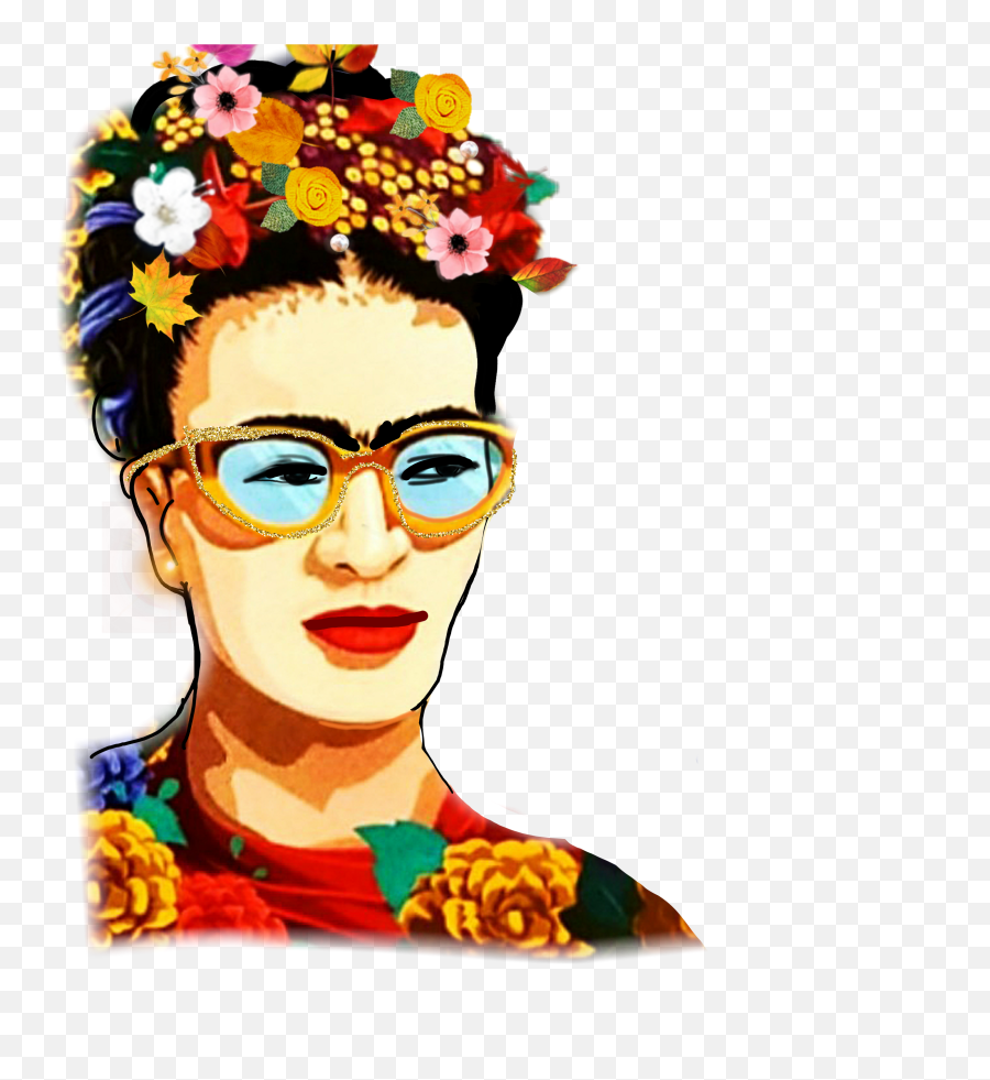 Frida Sticker - Clip Art Frida Kahlo Illustration Emoji,Unibrow Emoji