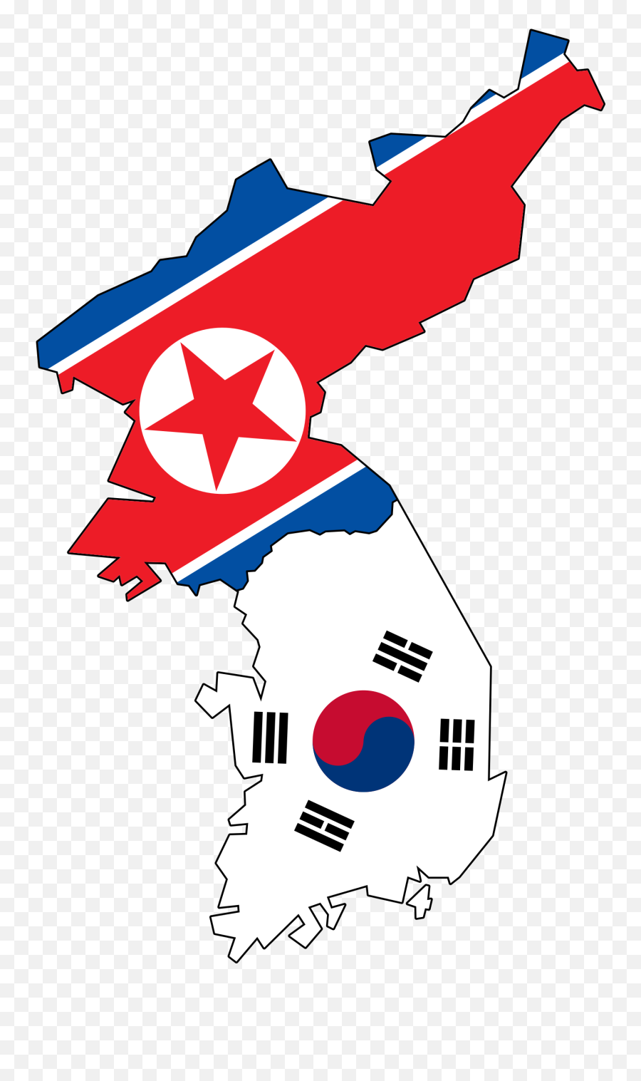 North And South Korea Map Helderateliers - North Korea Flag And South Korea Flag Emoji,Korean Flag Emoji