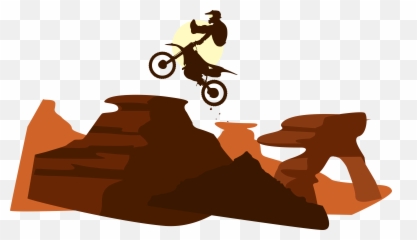 Motocross Clipart Bike Jump - Trail Jumping Emoji,Motocross Emoji