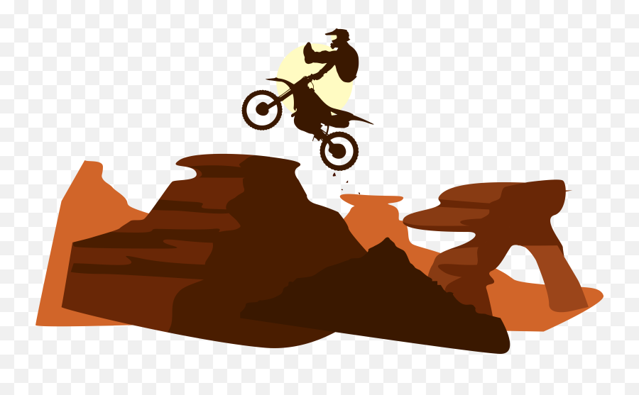 Motocross Clipart Bike Jump - Trail Jumping Emoji,Motocross Emoji