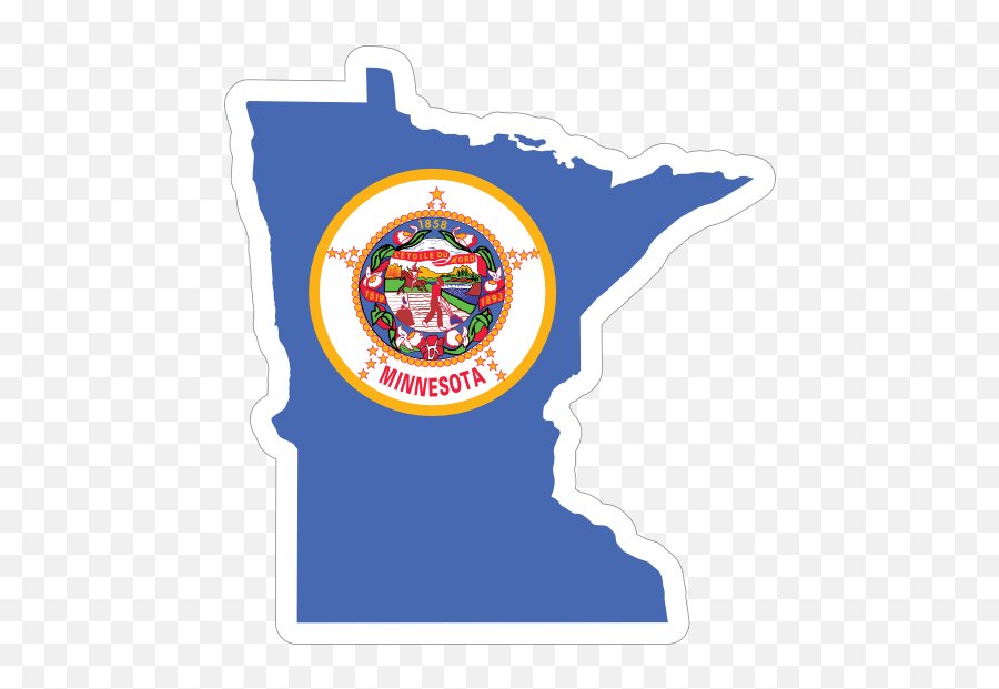 Minnesota Flag State Sticker - Minnesota Flag Emoji,Tennessee Flag Emoji