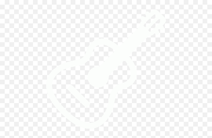 White Guitar Icon - Guitar Icon White Png Emoji,Guitar Emoticon