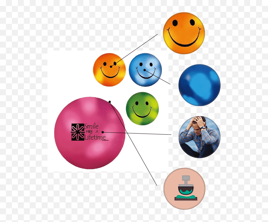 Custom Mood Smiley Face Stress Balls - Smiley Emoji,Stress Emoticon