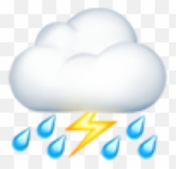 Emoji Iphoneemoji Storm Claud Freetoedit - Clip Art,Storm Emoji