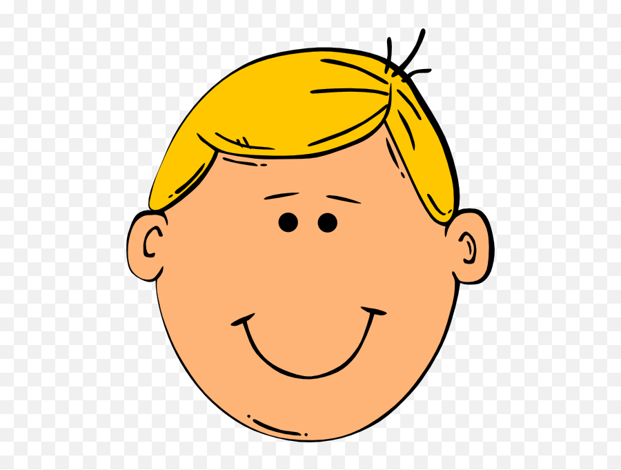 Yellow Hair Clipart - Blonde Hair Boy Cartoon Emoji,Curly Hair Emoticon