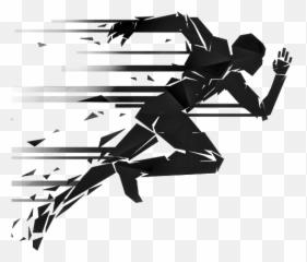 Man People Sport Boy Black Ftestickers - Running Vector Png Emoji