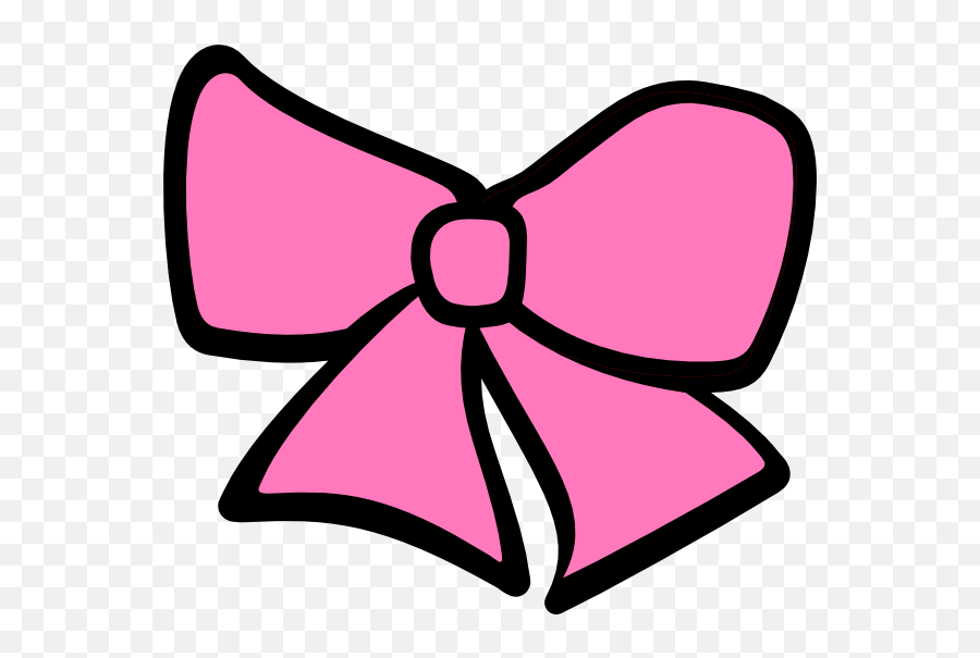 Pink Cheer Bow Clipart - Clipart Hair Bow Png Emoji,Emoji Hair Bows