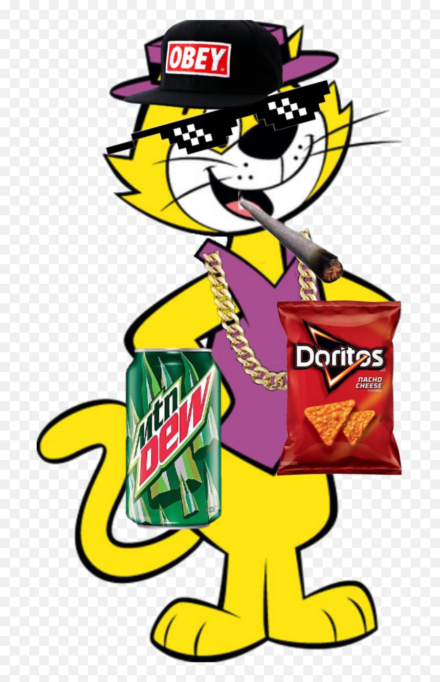 Cat Topcat Mlg - Don Gato Hanna Barbera Emoji,Mlg Emoji