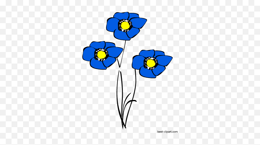 Free Spring Boho Clip Art - Clip Art Emoji,Blue Flower Emoji