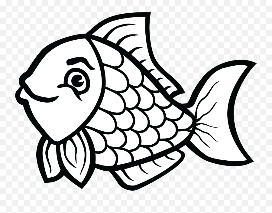 Clip Art Transparent Download Of Fish In Black And White Rr - Fish Clipart Black And White Emoji,Fish Emoji Png