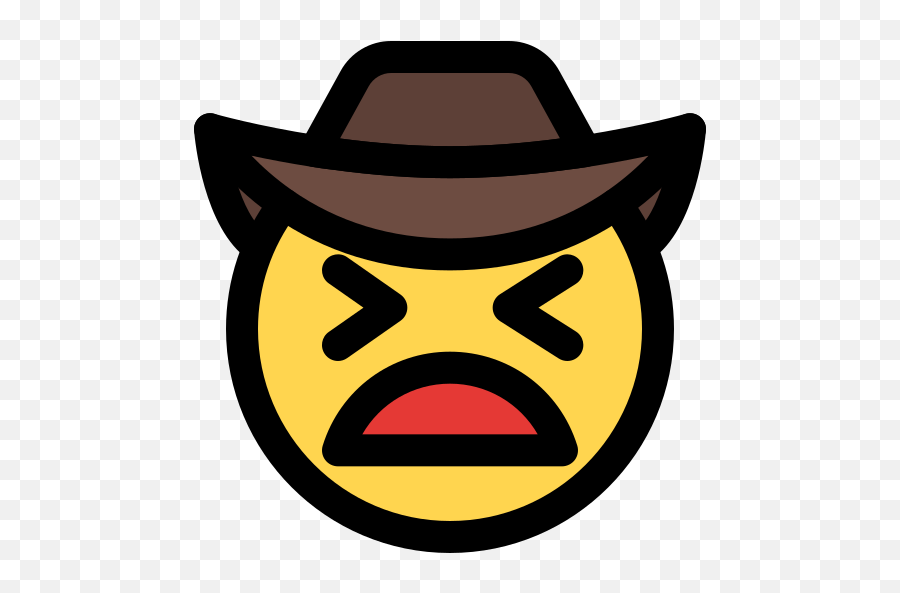 Sad - Free Smileys Icons Cowboy Black And White Emoji Svg,Sad Cowboy Emoji Png