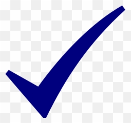 Check Mark Blue Clip Art Icon - Vector Emoji