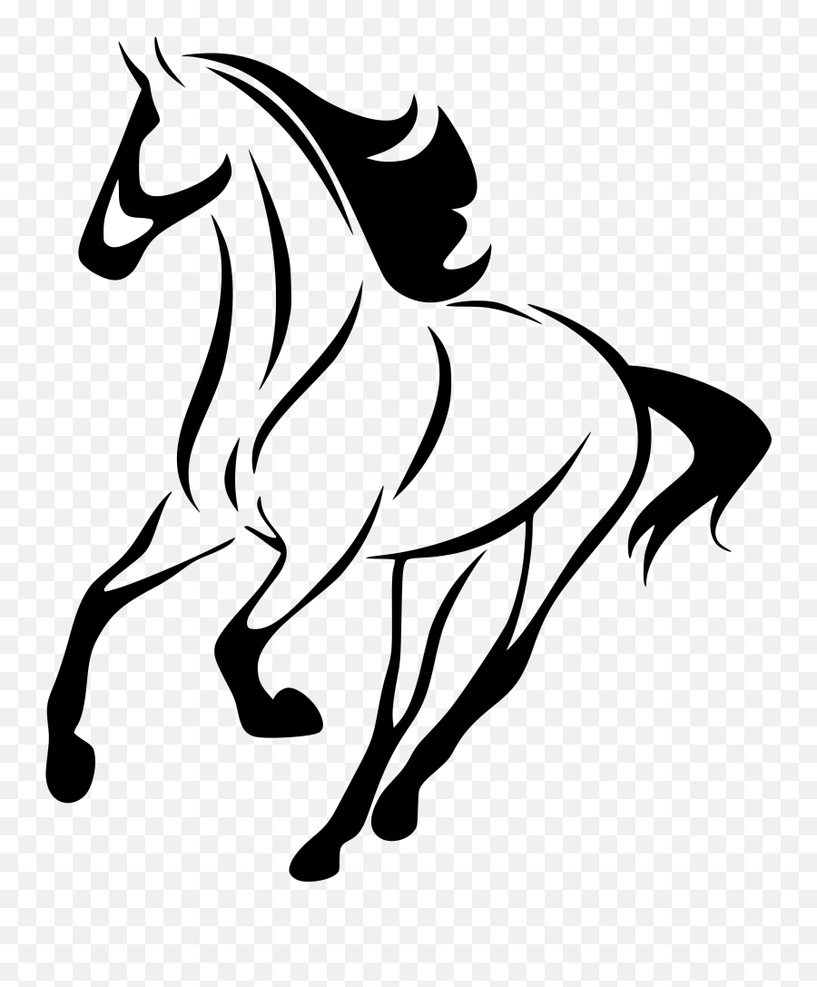 Transparent Mustang Horse Clipart - Running Horse Drawing Emoji,Emoji Horse Plane