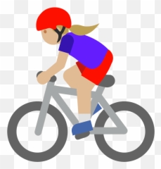 Download Woman Biking Emoji Clipart - Cycling Png Mujer En Bicicleta