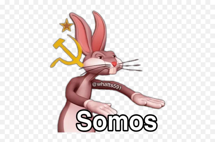 Bugs Bunny Comunista 20 Stickers For Whatsapp - Bugs Bunny Comunista Somos Emoji,Soviet Flag Emoji