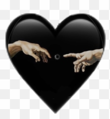 Black White Emoji Heart Hearts Sticker By Josephine - Girly,Black Hand Emoji