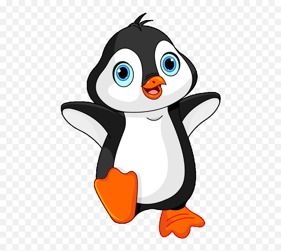 Gif Cute Cartoon Characters - Draw A Baby Penguin Emoji,Penguins Emoticons
