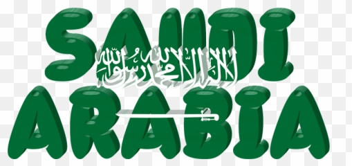 Saudi Arabia Lettering With Flag - Emoji