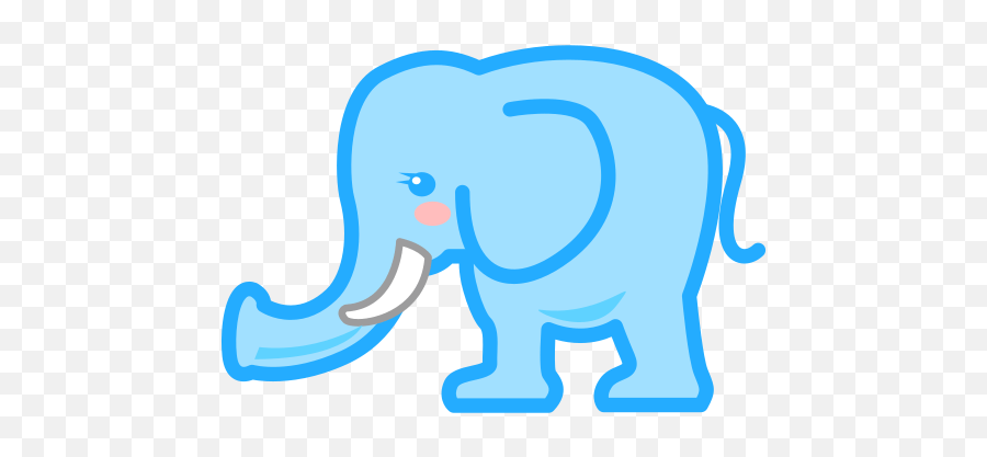 Elephant Emoji For Facebook Email Sms - Blue Elephant Emoji,Elephant Emoji