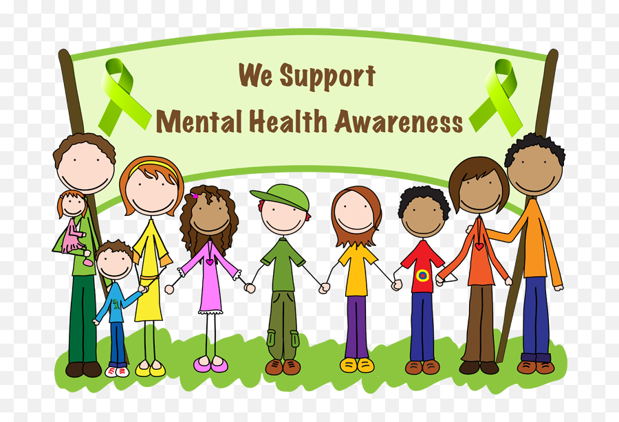 Crazy Clipart Mental Illness Crazy Mental Illness - We Support Mental Health Awareness Emoji,Illness Emoji