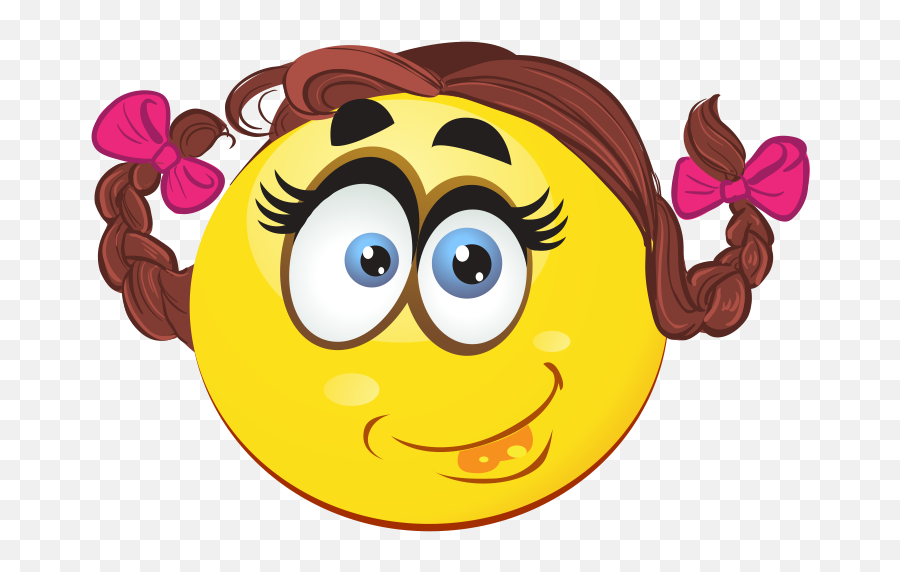 Pigtails Emoji Decal - Emotion Smiles,Emoji Items