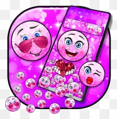 Cute Glitter Emoji Gravity Theme - Cartoon,Stalker Emoji