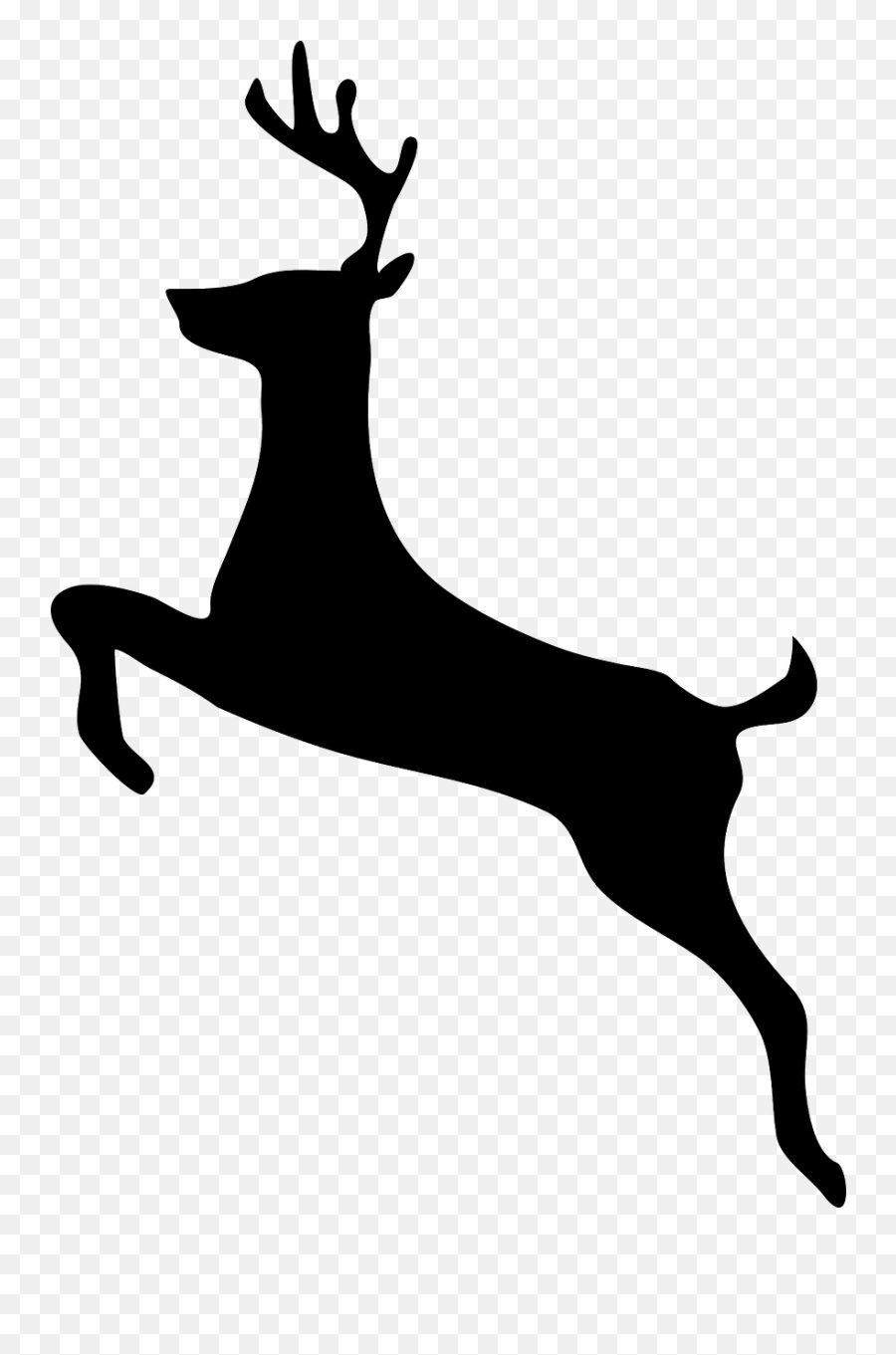 Deer Stag Antler Black Jumping - Deer Clip Art Emoji,Deer Hunting Emoji