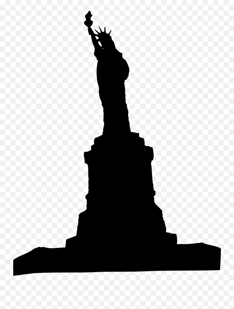 Statue Liberty New York City - Cartoon Statue Of Liberty Silhouette Emoji,Twin Towers Emoji