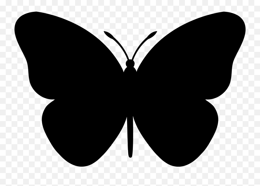 Butterfly Silhouette - Simple Butterfly Clip Art Emoji,Butterfly Emoji