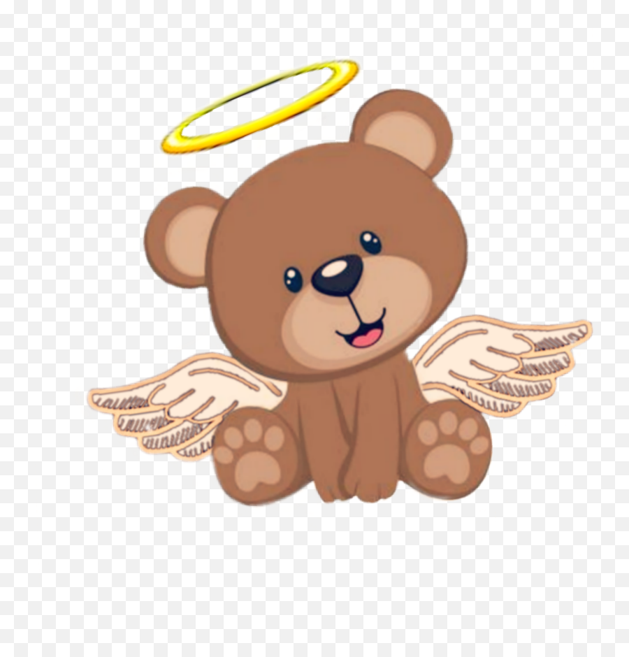 Angelito Osito Cute - Baby Bear Clipart Emoji,Emoji Angelito