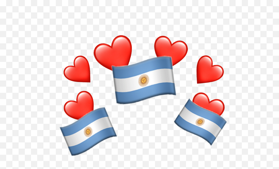 Crown Hearts - Clip Art Emoji,Argentina Flag Emoji