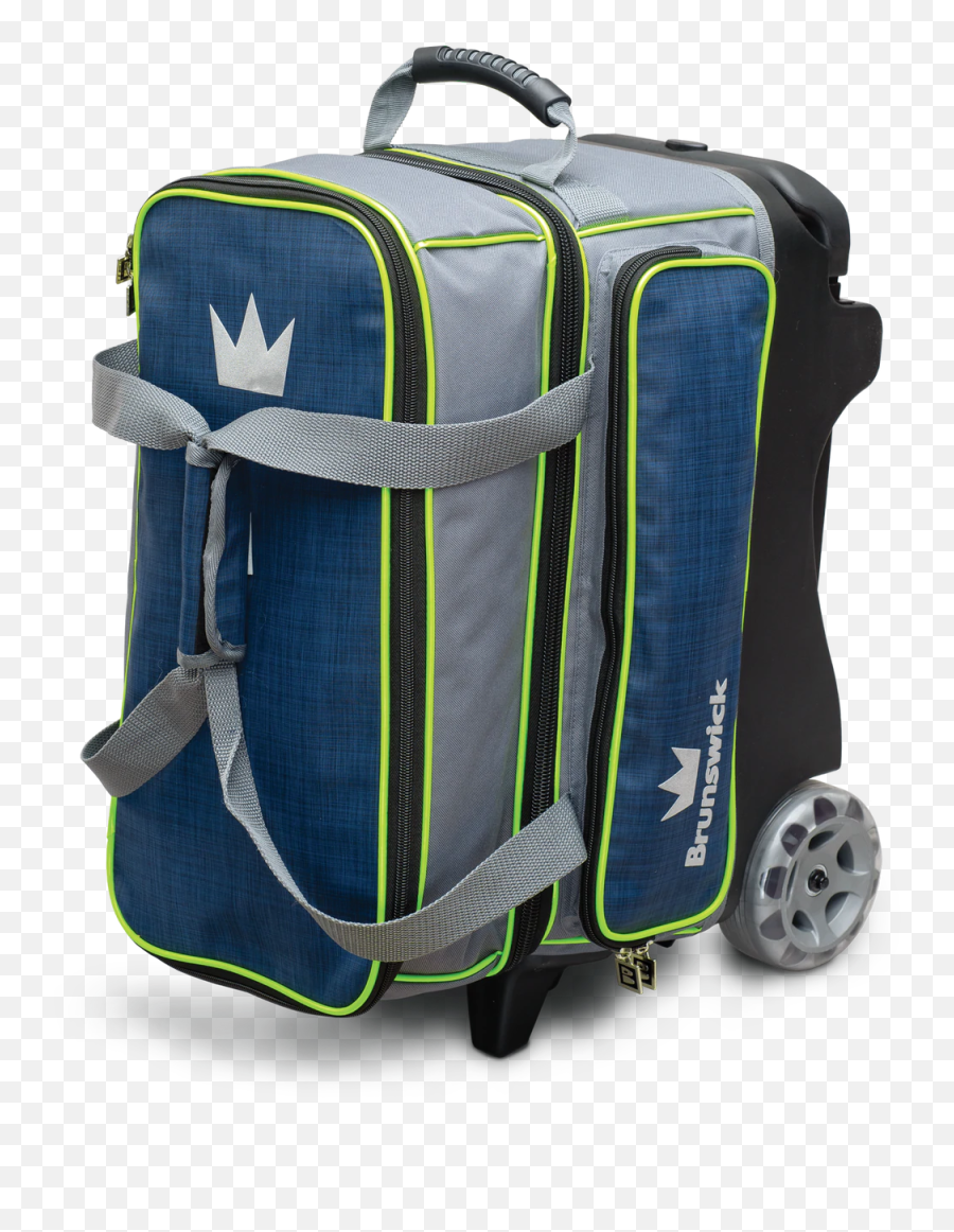 Brunswick Crown Deluxe Double Roller Bowling Bag Emoji,Suitcase Emoji