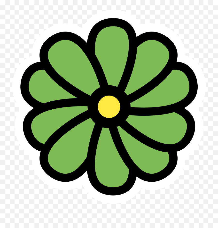 Icq Logo Png - Easy Colouring Pages Of Flower Emoji,How To Change The Emoji On Messenger