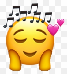 Music Emoji Listen Bored Cute Heart - Cartoon,Cute Emoji