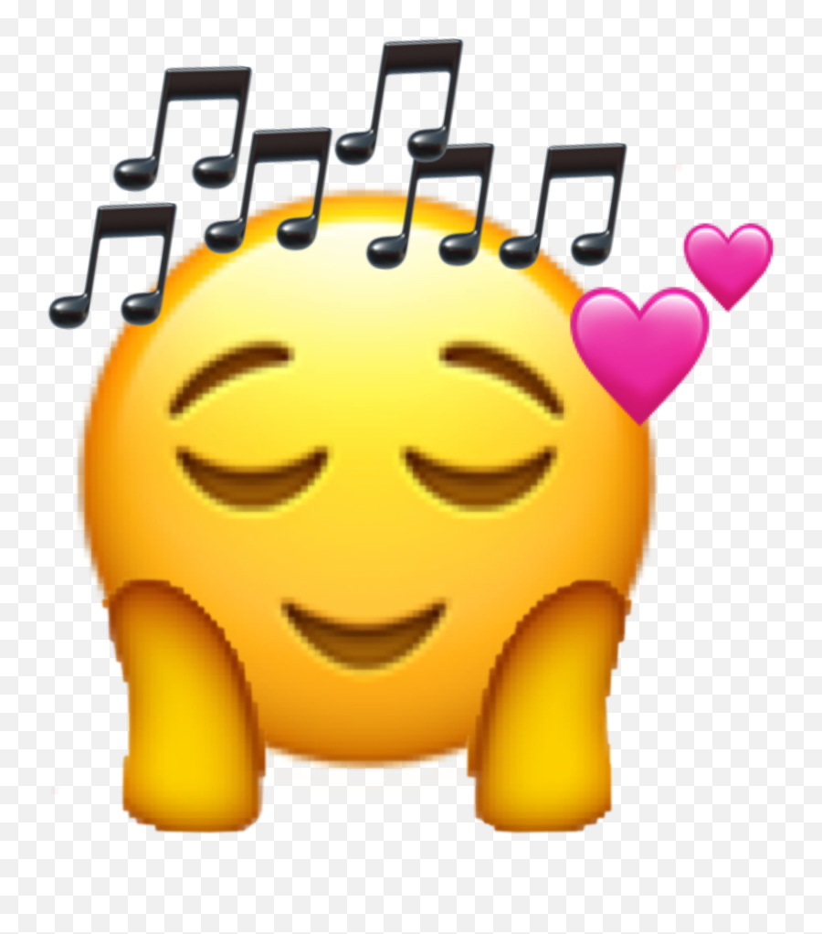 Music Emoji Listen Bored Cute Heart - Cartoon,Cute Emoji