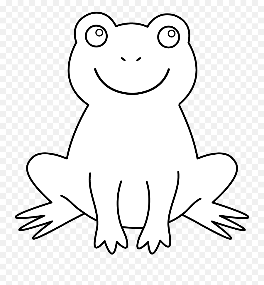 Kermit The Frog Clipart Black And White - Frog Transparent Colouring Emoji,Frog Tea Emoji