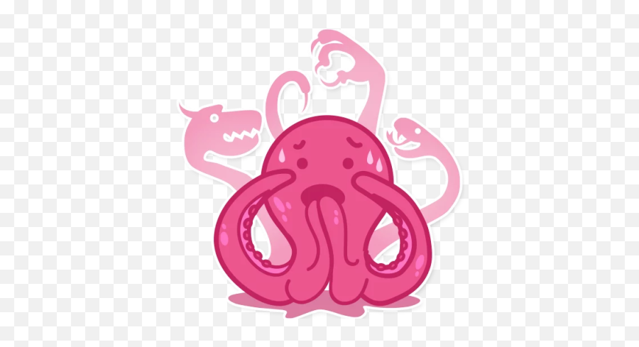 Octopus Emoji Stickers By Mohamed Taoufik - Illustration,Large Emoji Stickers