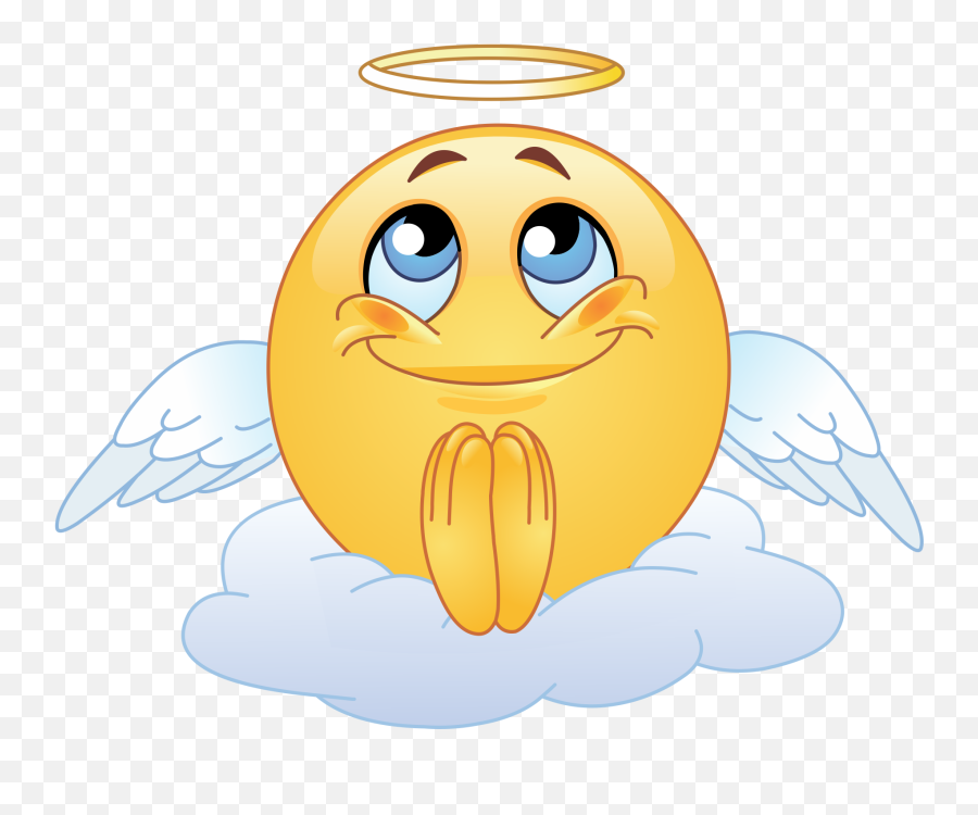 Angel Emoji Decal - Angel Emoticon,Emoji Angel