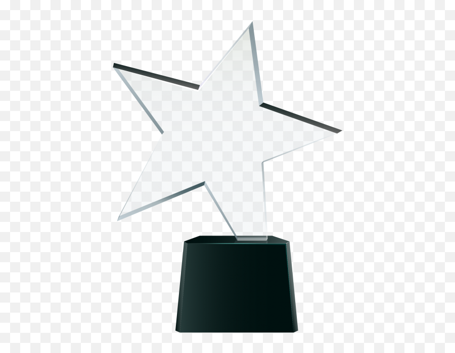 Glass Trophy Star Award Png Image Free - Star Emoji,Trophy Emoji Png