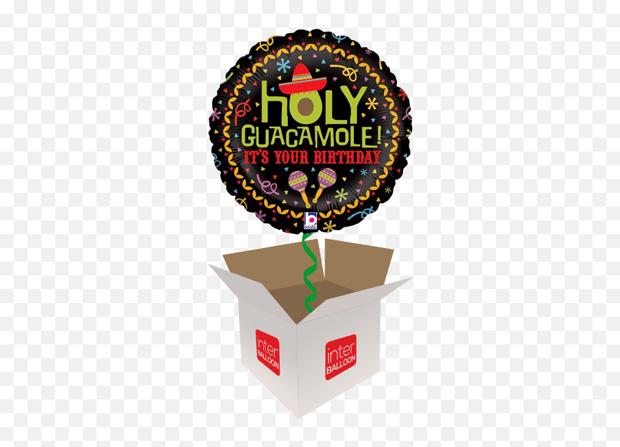 Yorkshire Helium Balloon Delivery In A Box Send Balloons - Happy Birthday 5th Transparent Emoji,Guacamole Emoji