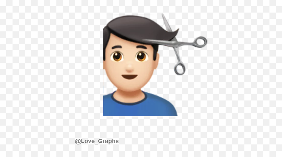 Emojis Faces Love Graphs Stickers For Telegram - Boy Haircut Emoji,Telegram Emojis