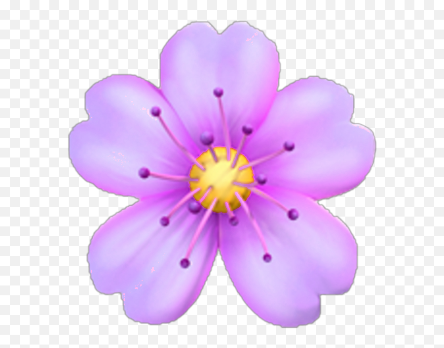 Flower Purple Emoji - Pink Flower Emoji,Purple Emoji
