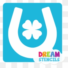 Lucky Horseshoe With Clover Glitter Tattoo Stencil - Hp 5pc Pack Kcsl Emoji,Horseshoe Emoji