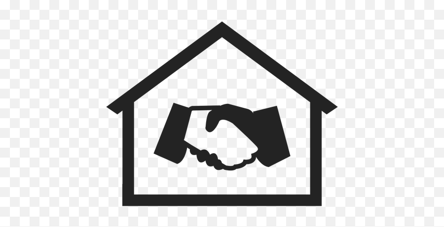 Home With Hand Shaking Icon - Transparent Png U0026 Svg Vector File Casa Ícone Emoji,Hand Shake Emoji