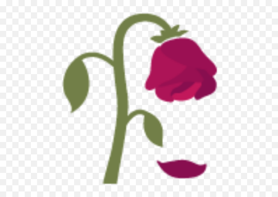 Aesthetic Rose Emoji Sticker By - Floral,Pink Rose Emoji