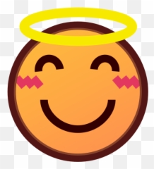 Smiling Face With Halo Emoji For Facebook Email Sms - Satisfied
