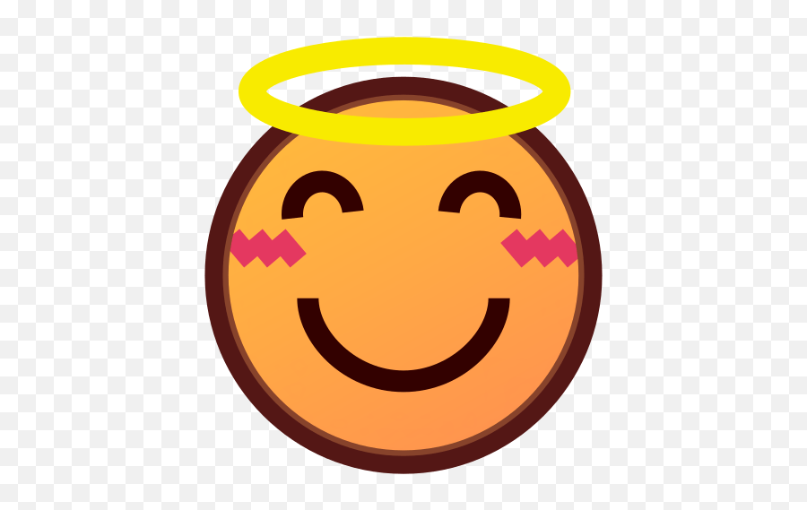 Smiling Face With Halo Emoji For Facebook Email Sms - Satisfied Face,Smiley Face Emoji