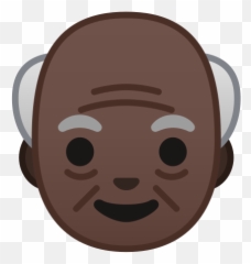 Old Man Emoji With Dark Skin Tone Meaning And Pictures - Emoji,Man Emoji