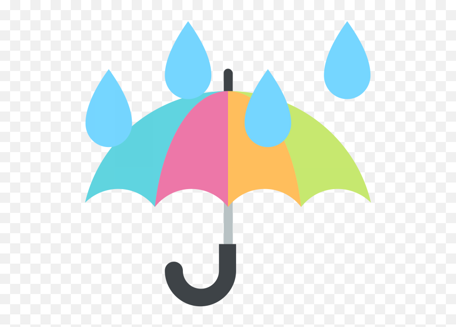 Umbrella With Rain Drops Clipart - Umbrella And Raindrops Emoji,Raindrops Emoji