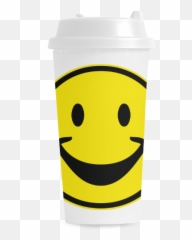 Happy People Double Wall Plastic Mug - Smiley Emoji,Iguana Emoji